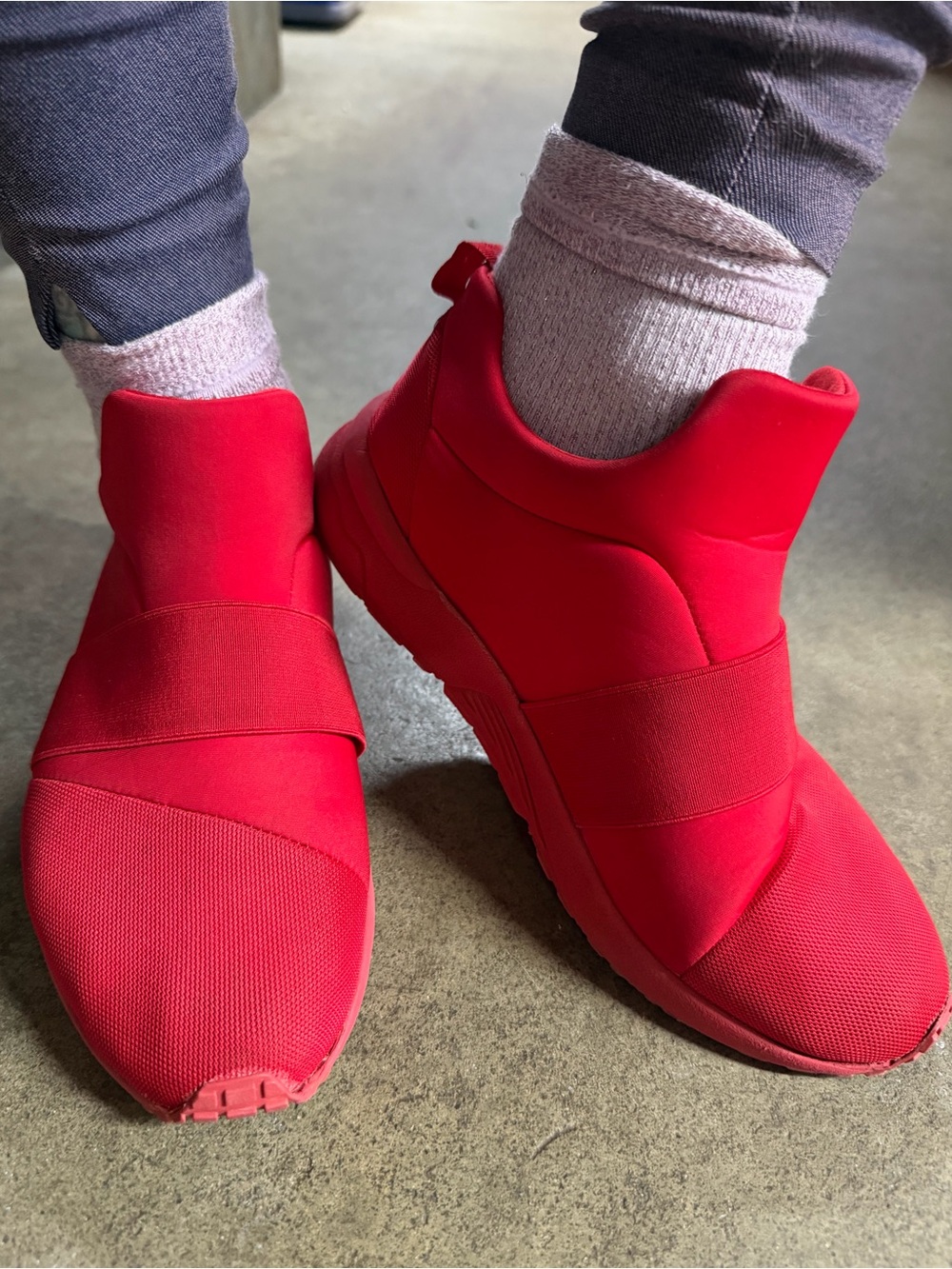 Steve Madden Hueber Slip-On Red Athletic Sneakers Women’s 8.5 - Picture 2 of 7